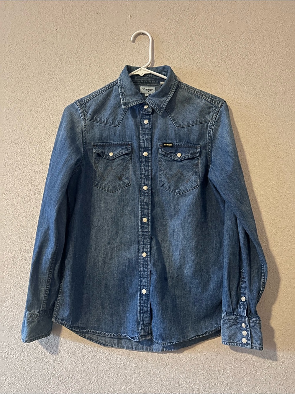 Wrangler Light Blue Denim Western Shirt